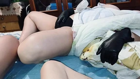 The three of us masturbate hot and hard on the bed and cum at the same time The three of us masturbate hot and hard on the bed and cum at the same time