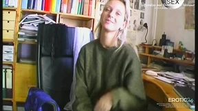 Scorching Blonde Teen Screams In My Office While Masturbating