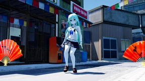Young attractive hot schoolgirl dancing in the city center without underwear Young attractive hot schoolgirl dancing in the city center without underwear