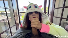 A hot unicorn gives a magical blowjob A hot unicorn gives a magical blowjob