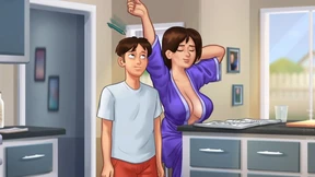 Summertime Saga 01 - He can't stop Getting Horny around His Step-MILF Huge Boobs, Busty MILF Summertime Saga 01 - He can't stop Getting Horny around His Step-MILF Huge Boobs, Busty MILF