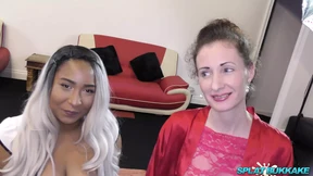 Horny MILF and a Sexy Ebony Babe Sucking a Group of Cocks One After Another Horny MILF and a Sexy Ebony Babe Sucking a Group of Cocks One After Another
