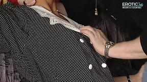 Horny🥵 Granny Gets Neighbor Pleasure While Husband Runs Chores!
