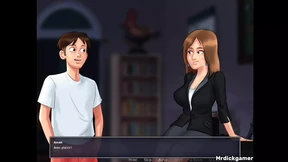 Teacher gets her tits sucked and her pussy banged by a young cock
