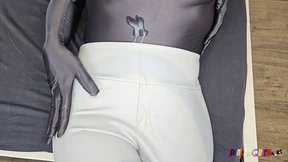 SpandexQueen's Double Orgasm💦: Cumming Twice On White Leather Leggings & Gray Spandex Body SpandexQueen's Double Orgasm💦: Cumming Twice On White Leather Leggings & Gray Spandex Body