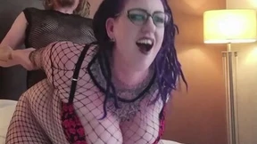 BBW getting fucked wearing Fishnet Bodysuit