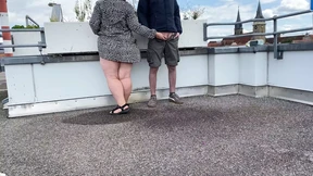Gorgeous pissing mother-in-law helps son-in-law piss on the top of the parking lot Gorgeous pissing mother-in-law helps son-in-law piss on the top of the parking lot