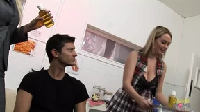 Completely covered in oil the two blonde milfs with big boobs get an double penetration Completely covered in oil the two blonde milfs with big boobs get an double penetration