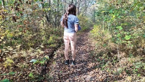 A walk through the autumn forest with a bare butt I forgot to put on my panties A walk through the autumn forest with a bare butt I forgot to put on my panties