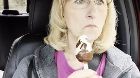 Morgan Devours Ice-Cream Indulgently