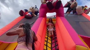 Horny&#x1F975; Lesbians Banging In A Bouncy Castle: A XXX Adventure