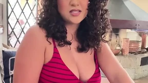 Busty Latina: Deepthroat and Doggy Style Post-Interview