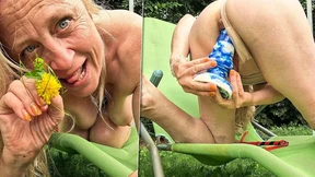 Mega Dildo in My Prolapse Pussy Mega Dildo in My Prolapse Pussy