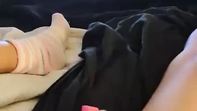 Mofo roommate busted jacking off to porn while I get down next door