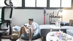 Horny Nerd with Magic Game Controler Fucks Hot Stepsis Li Zhiyan