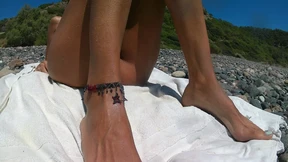 Exhibitionist girl public beach nude sunbathing and masturbating underwater Exhibitionist girl public beach nude sunbathing and masturbating underwater