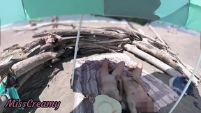 #2 Exhibitionist Wife Outdoor Amateur Milf Handjob Big Cock on Nudity Beach public in front of voyeur with cumshot - MissCreamy #2 Exhibitionist Wife Outdoor Amateur Milf Handjob Big Cock on Nudity Beach public in front of voyeur with cumshot - MissCreamy