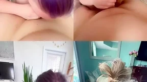 Hot wife oral&#x1F61C; contest with buddies