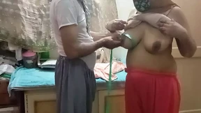 Lovely A Hot girl enjoying sex with Tailor s shop she's very hot