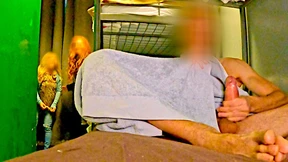 HOSTEL ADVENTURE: in a hostel room i find a half naked slut and jerk my cock in front of her HOSTEL ADVENTURE: in a hostel room i find a half naked slut and jerk my cock in front of her