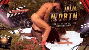 Behind the Scenes of Nympho Wife Julia North Quick Anal Fuck in the Forest