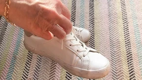 Mrs Mature Feets stinky socks come off after a long walk