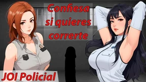 Spanish audio JOI Good cop, bad cop Instructions for exciting straw