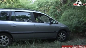 Mature German Milf with huge saggy tits gets fucked by BBC outdoor and in car Mature German Milf with huge saggy tits gets fucked by BBC outdoor and in car
