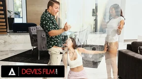DEVILS FILM - Steamy Threesome With The Neighbors Including Naughty Moment In A Gloryhole Box DEVILS FILM - Steamy Threesome With The Neighbors Including Naughty Moment In A Gloryhole Box