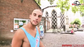 Skinny babe with small tits picked up on the street