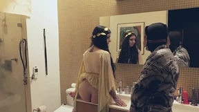 Lily Thot manifests at the Toilet Goddess for rough anal play