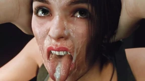 Jill Valentine Hardcore Blowjob - Facefuck - UNCENSORED