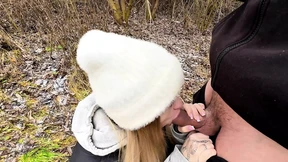 Blowjob with Semen on Face from Russian Homemade Slut