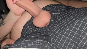 Step mom hand slip into step son big dick without shame