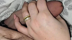 Step mom do you like my dick in your hand how he makes big and strong