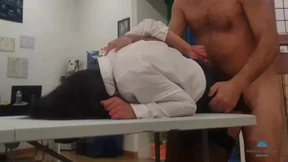 Sexy secretary failed her job and the boss is very angry
