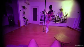 Stripper AnaKatana gives a lap dance & throatjob in a hardcore latex hood bondage (ROUGH BDSM) Stripper AnaKatana gives a lap dance & throatjob in a hardcore latex hood bondage (ROUGH BDSM)