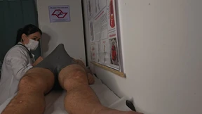 Nurse and beautician observing patient's erection!