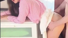 Kitty ( Jolie Butt ) asks daddy for milk and gets it in full Mobile #6
