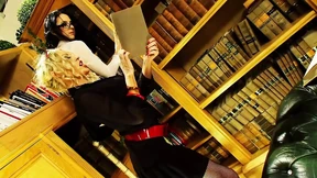 Big-titted Librarian MILF Sluts Share Cock in Cum-drenched Threesome