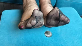 Mom Shows Off Her Stockinged Toes Mom Shows Off Her Stockinged Toes