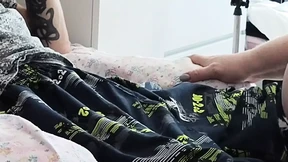 Mother-in-law gives a deep blowjob and jerks off my dick