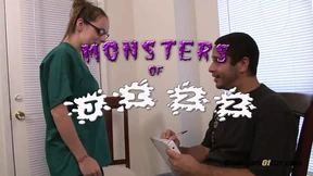 Naughty Nurse Jerks Out Huge Sperm Sample