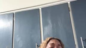 No Nut November but My Coworker Fuck Me in Pink Over the Sink BBC