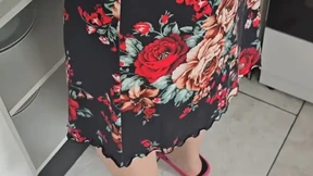 Step mom doesn't wear panties under mini skirt and step son show his dick Step mom doesn't wear panties under mini skirt and step son show his dick