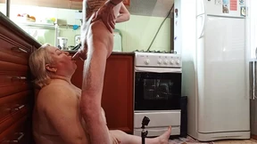 girlfriend gives blowjob cum on face and in mouth with cum swallowing