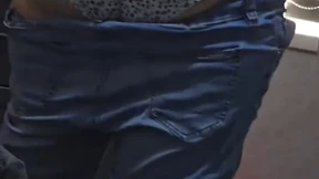 Stepmom trying new panties in front of stepson dick