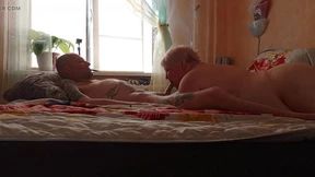 Mother-in-law does a deep cock sucking on her day off