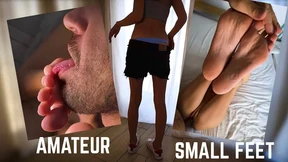 Very familiar scene when stepdaughter shows me new sneakers and then handle my cock with her small feet Very familiar scene when stepdaughter shows me new sneakers and then handle my cock with her small feet