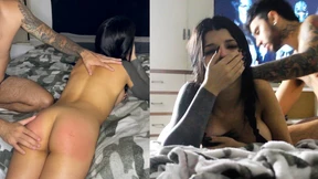 Ass&#x1F351;-Breaking Spanking & Brutal Fellation from Behind by BF
